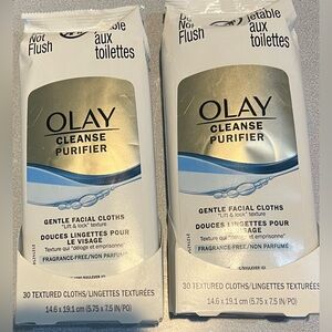 Olay Sensitive Gentle Facial Cleansing Clothes X 2 Packages of 30 Wipes Each